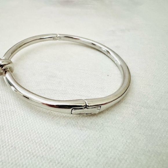 kate spade Silver Sailor's Knot Hinge Bangle Bracelet, New Jewelry - Picture 9 of 10